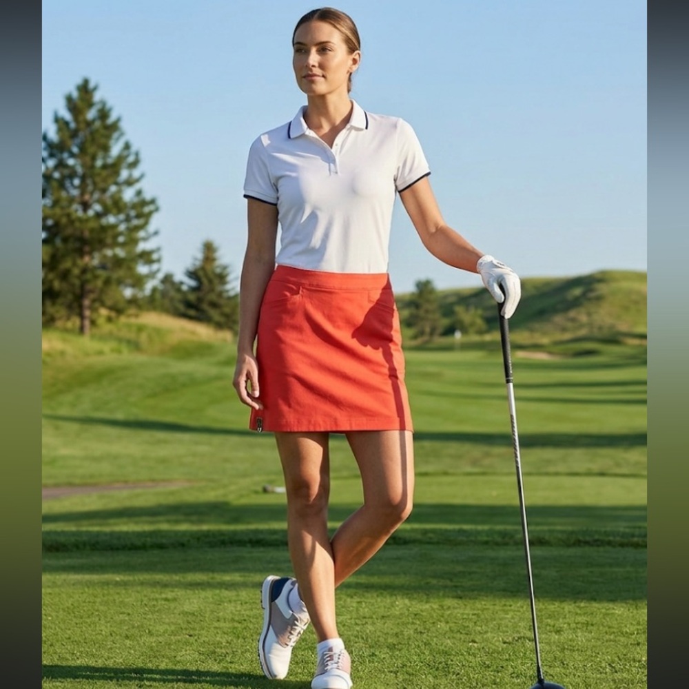 PGA Tour Women's Pink Performance Golf Skort Size 8 Tennis Pickleball